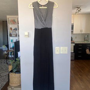 Moon Maxi Dress with Striped Top and Black Skirt size Medium